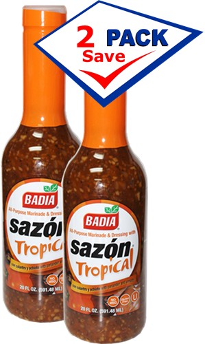 Badia Sazon Tropical with Culantro and Achiote Marinade 20 oz Pack of 2